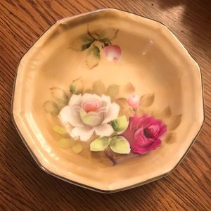 Vintage Lefton Dish Hand Painted Florals